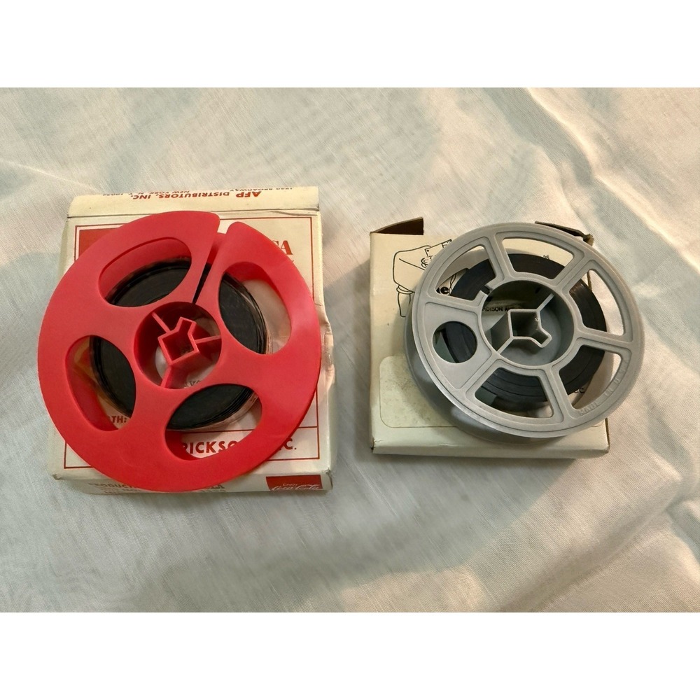 Lot Of 2 Film VTG 1970s Reels TV Commercial soda Coca Cola Bicycle Grocery Store